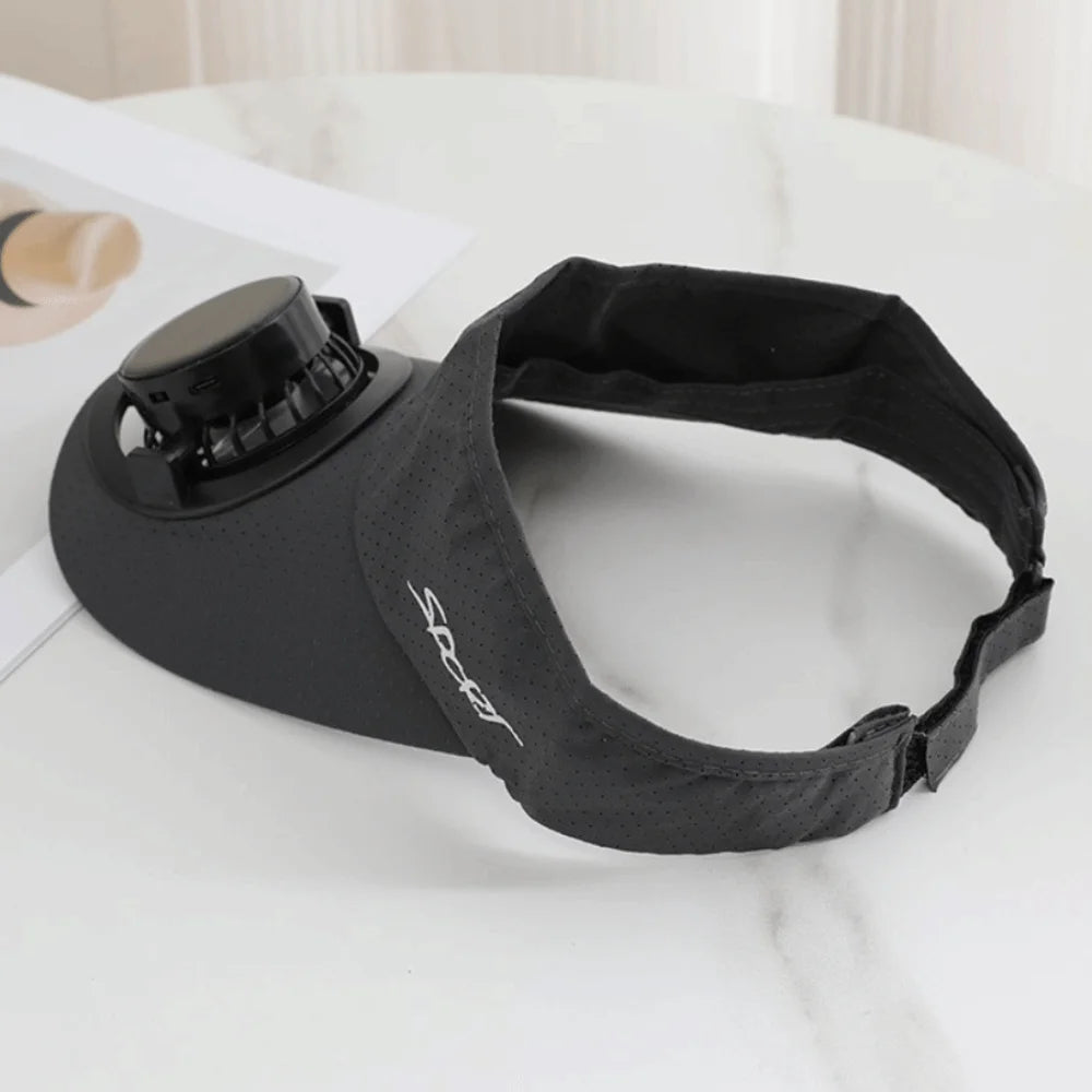 Casquette à visière avec ventilateur