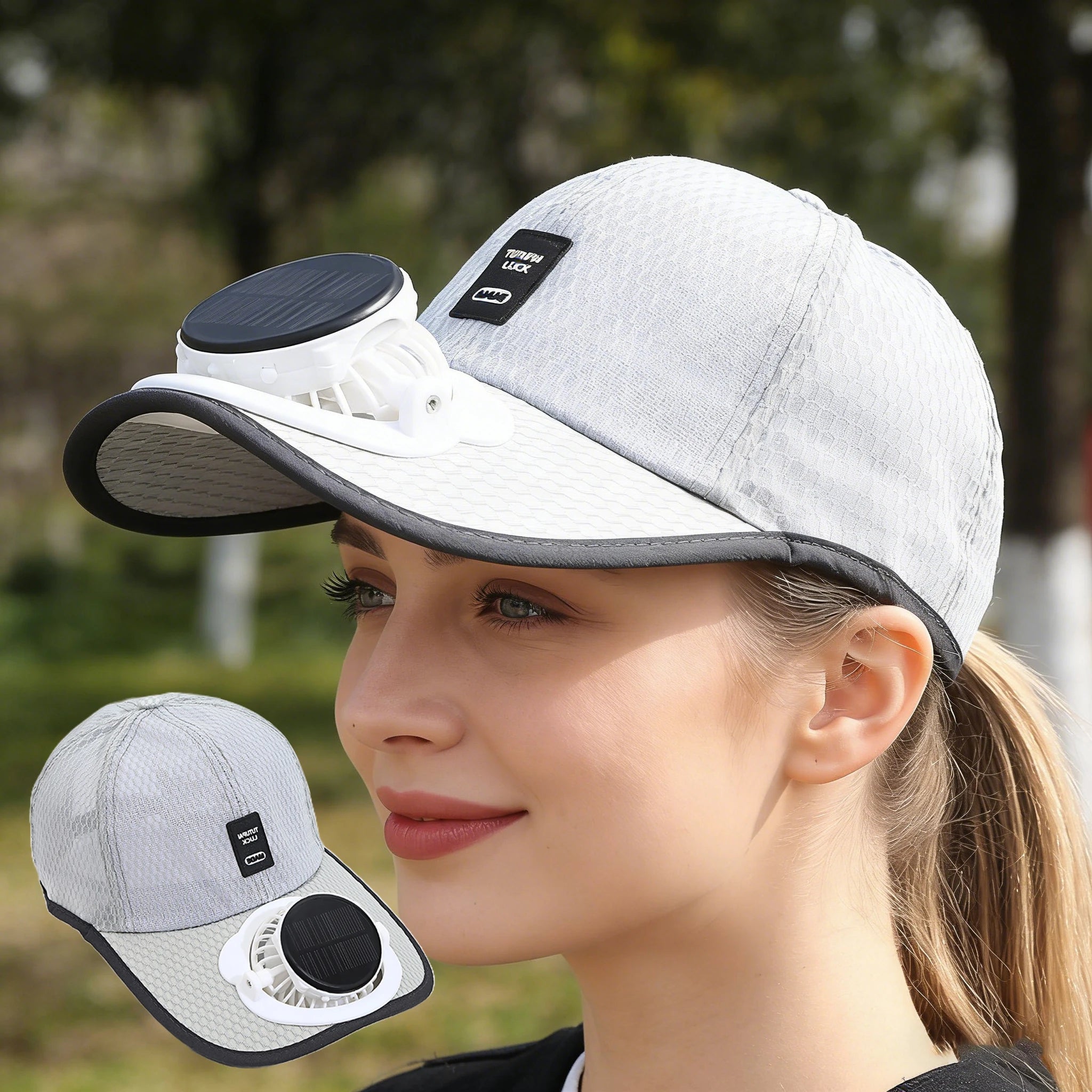 Casquette Ventilateur Solaire
Restez au frais même sous 40°C !
Casquette respirante avec ventilateur intégré, recharge solaire et USB, protection anti-UV, idéale pour la plage, la randonnée, la pêche, le camping et tous vos travaux en extérieur.
