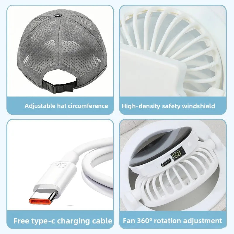 Casquette Ventilateur Solaire
Restez au frais même sous 40°C !
Casquette respirante avec ventilateur intégré, recharge solaire et USB, protection anti-UV, idéale pour la plage, la randonnée, la pêche, le camping et tous vos travaux en extérieur.