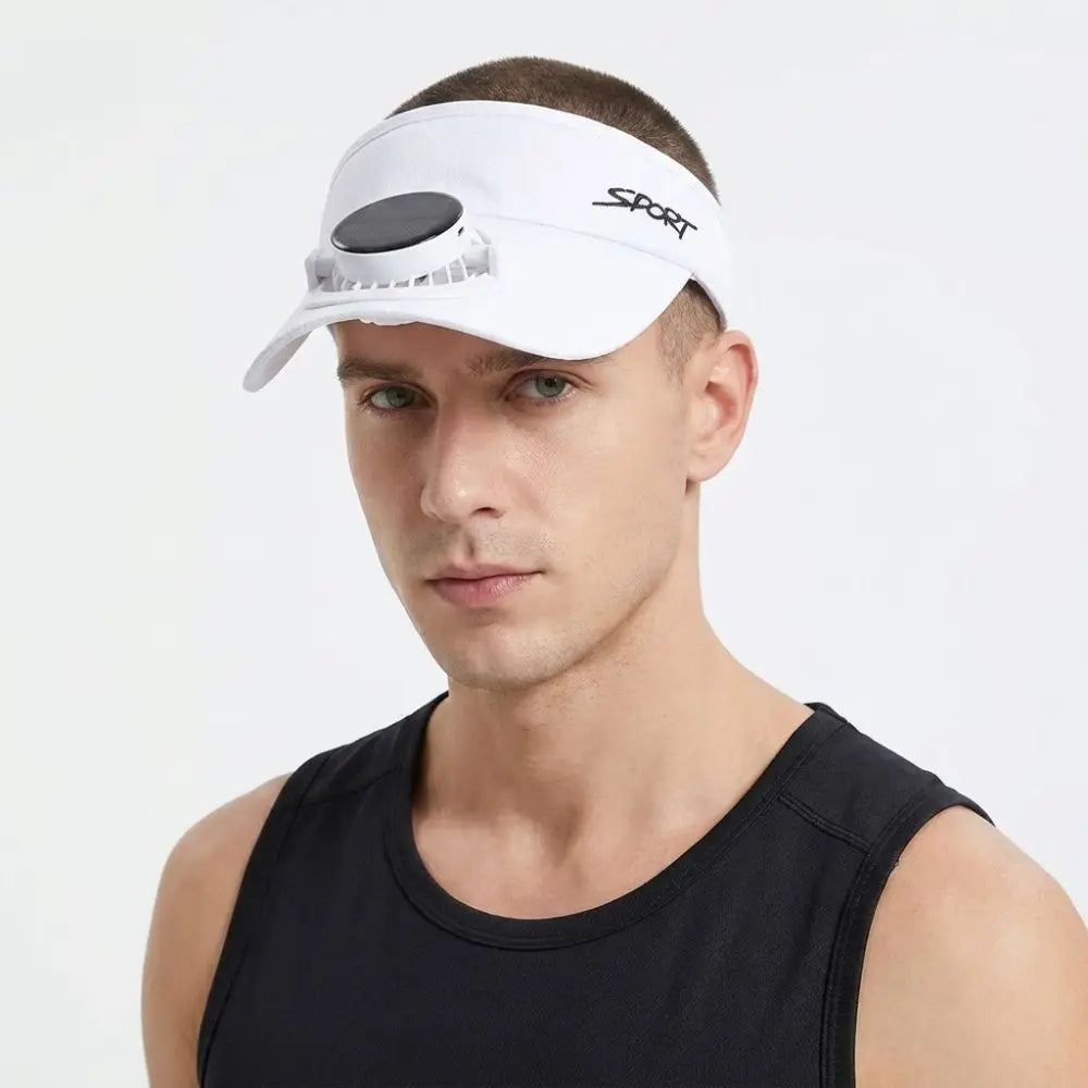 Casquette à visière avec ventilateur