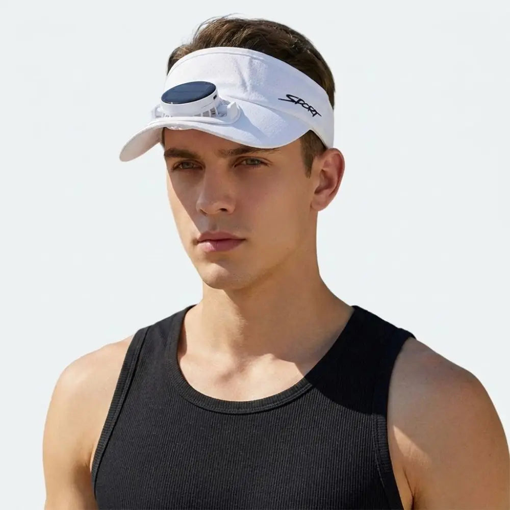 Casquette à visière avec ventilateur