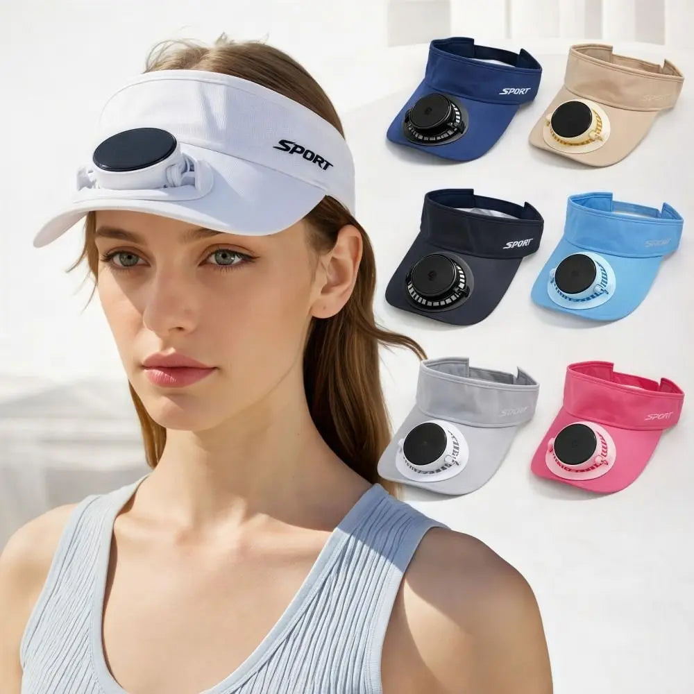 Casquette à visière avec ventilateur