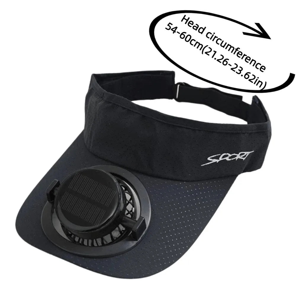 Casquette à visière avec ventilateur