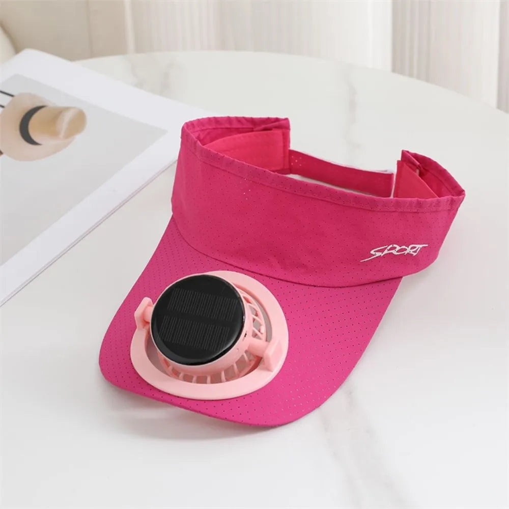 Casquette à visière avec ventilateur