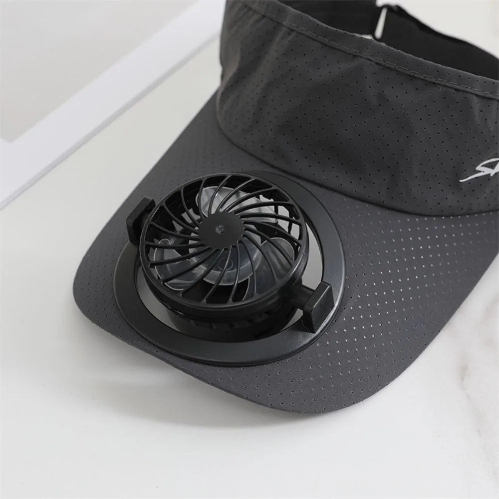 Casquette à visière avec ventilateur