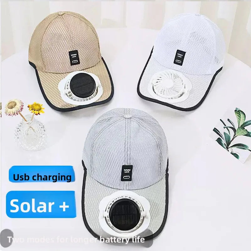 Casquette Ventilateur Solaire
Restez au frais même sous 40°C !
Casquette respirante avec ventilateur intégré, recharge solaire et USB, protection anti-UV, idéale pour la plage, la randonnée, la pêche, le camping et tous vos travaux en extérieur.