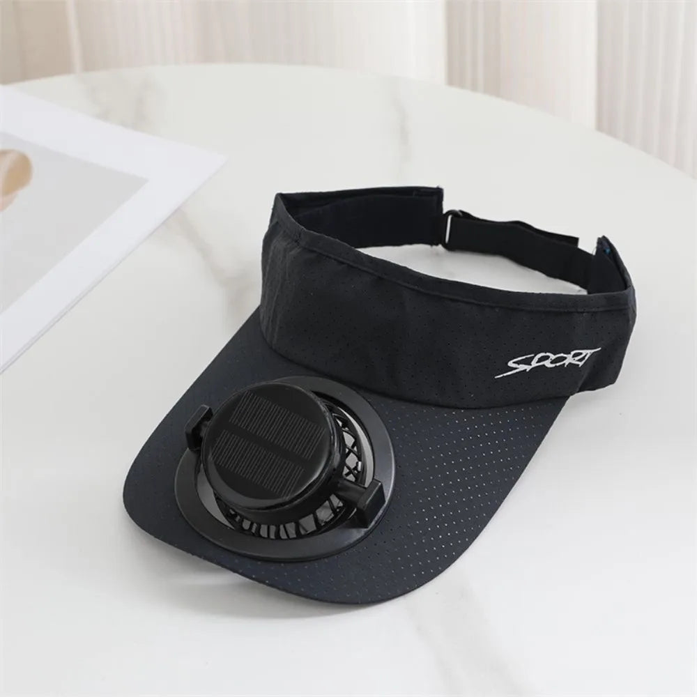 Casquette à visière avec ventilateur